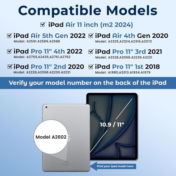 BLUTLOTUS Wireless Keyboard Case iPad Air - Black - Picture 3 of 7